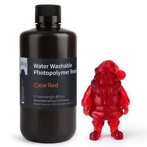 Water Washable 3D Printer Resin Clear Red 1000g Water Washable 3D Printer Resin Clear Red 1000g