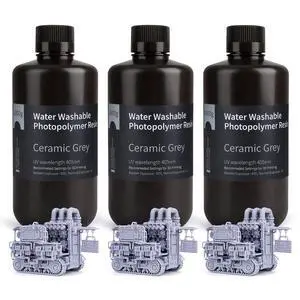 Water Washable 3D Printer Resin Ceramic Grey 3000g Water Washable 3D Printer Resin Ceramic Grey 3000g