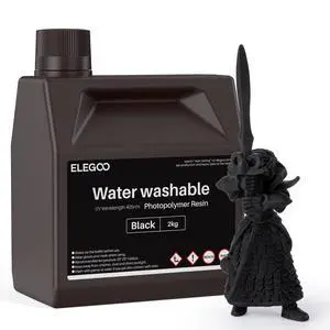 Water Washable 3D Printer Resin Black 2000g Water Washable 3D Printer Resin Black 2000g