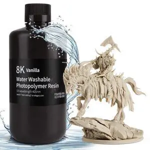 8K Water Washable 3D Printer Resin Vanilla 1000g 8K Water Washable 3D Printer Resin Vanilla 1000g