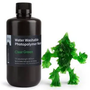 Water Washable 3D Printer Resin Clear Green 1000g Water Washable 3D Printer Resin Clear Green 1000g