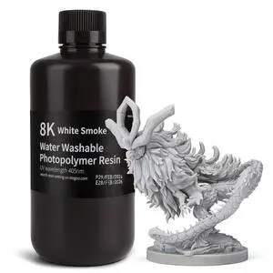 8K Water Washable 3D Printer Resin White Smoke 1000g 8K Water Washable 3D Printer Resin White Smoke 1000g