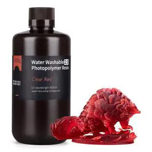 Water Washable 2.0 3D Printer Resin Clear Red 1000g Water Washable 2.0 3D Printer Resin Clear Red 1000g