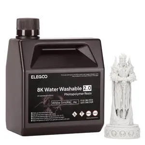 8K Water-Washable 2.0 3D Printer Resin White Smoke 2000g 8K Water-Washable 2.0 3D Printer Resin White Smoke 2000g