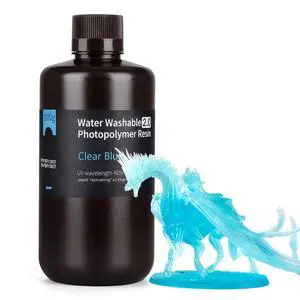 Water Washable 2.0 3D Printer Resin Clear Blue 1000g Water Washable 2.0 3D Printer Resin Clear Blue 1000g