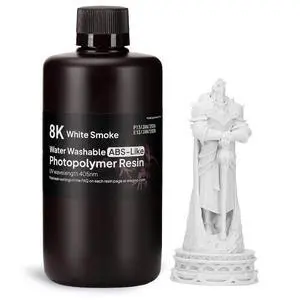 8K Water Washable ABS-Like Resin White Smoke 1000g 8K Water Washable ABS-Like Resin White Smoke 1000g