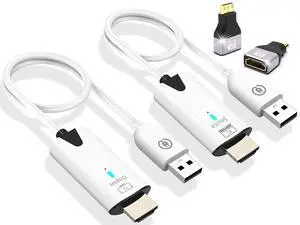 2026 Upgrade Wireless HDMI Transmitter and Receiver 328FT/100M, 4K Decode 1080P@60Hz Ultra HD Extender Kit Display Adapter, Plug & Play 5G+2.4G for Video/Audio to Monitor from TV Box/Laptop/Projector 2026 Upgrade Wireless HDMI Transmitter and Receiver 328FT/100M, 4K Decode 1080P@60Hz Ultra HD Extender Kit Display Adapter, Plug & Play 5G+2.4G for Video/Audio to Monitor from TV Box/Laptop/Projector