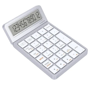 Wireless Numeric Keypad Calculator, Bluetooth 2.4G Dual Mode (Silver White) Wireless Numeric Keypad Calculator, Bluetooth 2.4G Dual Mode (Silver White)