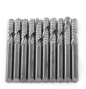 10pcs 3.17515MM Single Flute Tungsten Carbide End Mills CNC Bits for Wood Acrylic Cutting 10pcs 3.17515MM Single Flute Tungsten Carbide End Mills CNC Bits for Wood Acrylic Cutting
