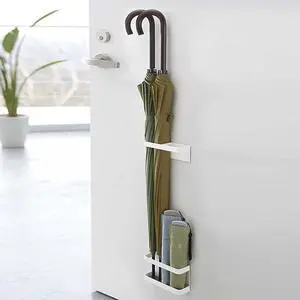 Magnetic Umbrella Stand No Punching Height Adjusting Wall Mounted Umbrella Holder Rack Hotel Hallway (Elegant White) Magnetic Umbrella Stand No Punching Height Adjusting Wall Mounted Umbrella Holder Rack Hotel Hallway (Elegant White)