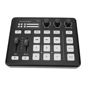 Live Sound Card, Bluetooth 3.5mm AUX XLR Input (Black) Live Sound Card, Bluetooth 3.5mm AUX XLR Input (Black)