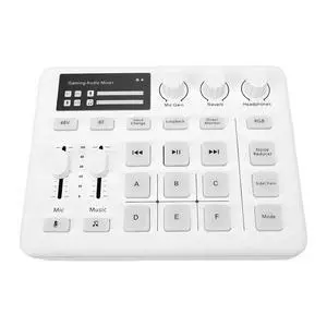 Live Sound Card, Bluetooth 3.5mm AUX XLR Input (White) Live Sound Card, Bluetooth 3.5mm AUX XLR Input (White)