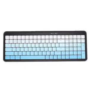 Wireless Keyboard, Ergonomic Keyboard with Numeric Keypad, Quiet Typing, Dual Mode 2.4G BT, Ultra Slim, for Office Library (Dual Mode Black Blue Gradient Color) Wireless Keyboard, Ergonomic Keyboard with Numeric Keypad, Quiet Typing, Dual Mode 2.4G BT, Ultra Slim, for Office Library (Dual Mode Black Blue Gradient Color)