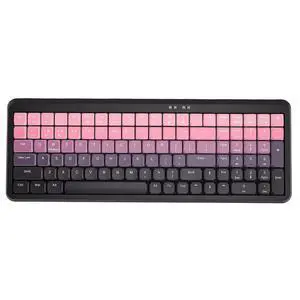 Wireless Keyboard, Ergonomic Keyboard with Numeric Keypad, Quiet Typing, Dual Mode 2.4G BT, Ultra Slim, for Office Library (Dual Mode Black Pink Gradient Color) Wireless Keyboard, Ergonomic Keyboard with Numeric Keypad, Quiet Typing, Dual Mode 2.4G BT, Ultra Slim, for Office Library (Dual Mode Black Pink Gradient Color)