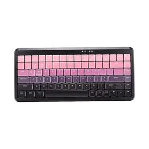 Wireless Keyboard, Bluetooth 2.4G Dual Mode for Multi Device, Low Latency, Quiet Portable, Ergonomic, for Home Travel (Black Pink Gradient) Wireless Keyboard, Bluetooth 2.4G Dual Mode for Multi Device, Low Latency, Quiet Portable, Ergonomic, for Home Travel (Black Pink Gradient)