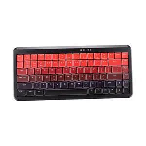 Wireless Keyboard, Bluetooth 2.4G Dual Mode for Multi Device, Low Latency, Quiet Portable, Ergonomic, for Home Travel (Black Red Gradient) Wireless Keyboard, Bluetooth 2.4G Dual Mode for Multi Device, Low Latency, Quiet Portable, Ergonomic, for Home Travel (Black Red Gradient)
