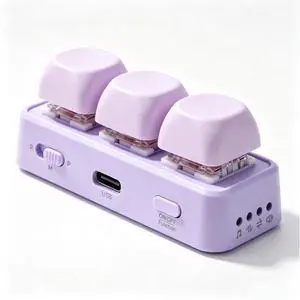 3 Key Keypad, Ergonomic Design RGB Backlight High Profile Switch, USB Bluetooth Programmable Macro Page Turner Mechanical Keyboard 3 Key Keypad, Ergonomic Design RGB Backlight High Profile Switch, USB Bluetooth Programmable Macro Page Turner Mechanical Keyboard
