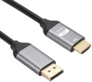 DisplayPort to HDMI Cable, 8K 60Hz, 4K 120Hz, 1.8m Length DisplayPort to HD Cord, Universal Compatibility with Devices DisplayPort to HDMI Cable, 8K 60Hz, 4K 120Hz, 1.8m Length DisplayPort to HD Cord, Universal Compatibility with Devices