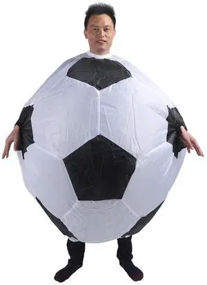 Inflatable Soccer Costume Adult, Blow Up Soccer Ball Costume with Air Blower for Party, Interactive Funny Outfit for Halloween Christmas Birthday, Polyester Unisex Cosplay Dress Inflatable Soccer Costume Adult, Blow Up Soccer Ball Costume with Air Blower for Party, Interactive Funny Outfit for Halloween Christmas Birthday, Polyester Unisex Cosplay Dress
