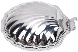 Shell Jewelry Dish, Seashell Trinket Tray with Decorative Silver Finish, Jewelry Plate for Earrings Rings Klace, Serving Tray for Nuts Appetizers, Multipurpose Home Party Decor Shell Jewelry Dish, Seashell Trinket Tray with Decorative Silver Finish, Jewelry Plate for Earrings Rings Klace, Serving Tray for Nuts Appetizers, Multipurpose Home Party Decor