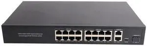 Ethernet Switch, 16 Port 10/100M Gigabit Uplink (US Plug) Ethernet Switch, 16 Port 10/100M Gigabit Uplink (US Plug)