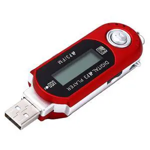 Retro USB MP3 Player with LCD, Red, AAA Battery Powered (4G) Retro USB MP3 Player with LCD, Red, AAA Battery Powered (4G)