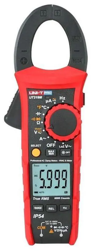 UNI-T UT219M Professional Digital Pliers Gauge Portable Digital Pliers Meter True RMS IP54 Waterproof Voltage Current Measure UNI-T UT219M Professional Digital Pliers Gauge Portable Digital Pliers Meter True RMS IP54 Waterproof Voltage Current Measure