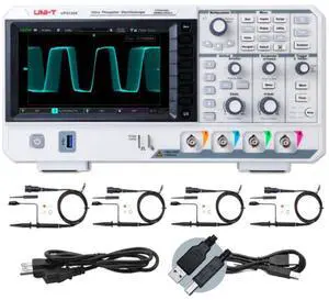 UNI-T UPO1204 DSO Ultra Phosphor Digital Oscilloscope 200MHz 4 Channels 2 GSa/s 56 Mpts Memory Depth 500,000 wfm/s 7 Inch Display Fast Acquire 1 Mpts FFT Points UNI-T UPO1204 DSO Ultra Phosphor Digital Oscilloscope 200MHz 4 Channels 2 GSa/s 56 Mpts Memory Depth 500,000 wfm/s 7 Inch Display Fast Acquire 1 Mpts FFT Points