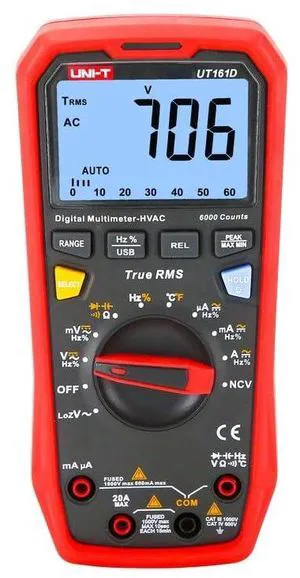 UNI-T UT161D 1000V True RMS Digital Multimeter for Temperature and High Current UNI-T UT161D 1000V True RMS Digital Multimeter for Temperature and High Current