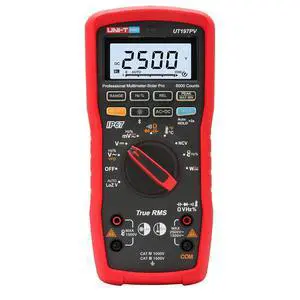UNI-T UT197PV Solar Pro Industrial TRMS Digital Multimeter with Bluetooth Photovoltaic 2500V Solar Power Peak VFD IP67 5-Meter Drop Protection 100V UNI-T UT197PV Solar Pro Industrial TRMS Digital Multimeter with Bluetooth Photovoltaic 2500V Solar Power Peak VFD IP67 5-Meter Drop Protection 100V
