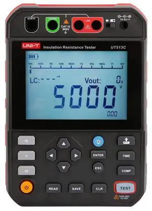 UNI-T UT513C Advanced Insulation Resistance Tester 5 kV, 5 T UNI-T UT513C Advanced Insulation Resistance Tester 5 kV, 5 T