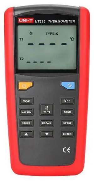 UNI-T UT325 Dual-Channel Multi-Type Contact Thermometer Professional Grade UNI-T UT325 Dual-Channel Multi-Type Contact Thermometer Professional Grade