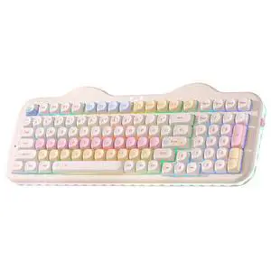 C98 Cute Cake Wireless Mechanical Keyboard(Beige, Milk Switch) C98 Cute Cake Wireless Mechanical Keyboard(Beige, Milk Switch)