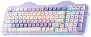 C98 Cute Cake Wireless Mechanical Keyboard (Purple, Candy Switch) C98 Cute Cake Wireless Mechanical Keyboard (Purple, Candy Switch)