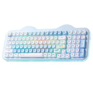 C98 Cute Cake Wireless Mechanical Keyboard(Blue, Milk Switch) C98 Cute Cake Wireless Mechanical Keyboard(Blue, Milk Switch)