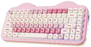 C75 Cute 75% Wireless Mechanical Keyboard (Pink, Milk Switch) C75 Cute 75% Wireless Mechanical Keyboard (Pink, Milk Switch)