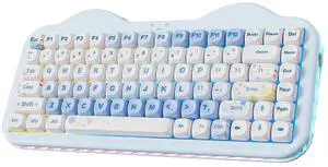C75 Cute 75% Wireless Mechanical Keyboard (Blue, Milk V2 Switch) C75 Cute 75% Wireless Mechanical Keyboard (Blue, Milk V2 Switch)