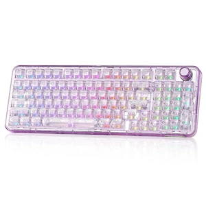 X98 Wireless Mechanical Keyboard with Knob (Purple, Crystal Switch) X98 Wireless Mechanical Keyboard with Knob (Purple, Crystal Switch)