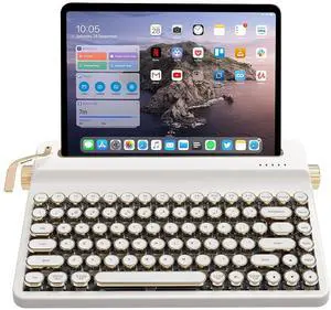 YUNZII QL75 Retro Typewriter Hot Swap RGB Keyboard (White, Onyx Switch) YUNZII QL75 Retro Typewriter Hot Swap RGB Keyboard (White, Onyx Switch)