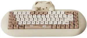 YUNZII C68 Silicone Cute Cat Mechanical Keyboard (Brown,Cocoa Cream Switch) YUNZII C68 Silicone Cute Cat Mechanical Keyboard (Brown,Cocoa Cream Switch)
