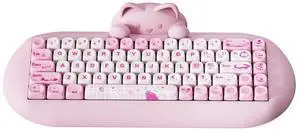 YUNZII C68 Silicone Cute Cat Mechanical Keyboard (Pink, Cocoa Cream Switch) YUNZII C68 Silicone Cute Cat Mechanical Keyboard (Pink, Cocoa Cream Switch)