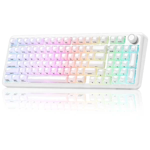 X98 96% Wireless Hot Swap Keyboard with Knob (Milky White, Snow) X98 96% Wireless Hot Swap Keyboard with Knob (Milky White, Snow)