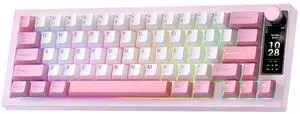 YUNZII IF68 Wireless Mechanical Keyboard (Pink,Candy Switch) YUNZII IF68 Wireless Mechanical Keyboard (Pink,Candy Switch)