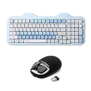 YUNZII C98 Wireless Mechanical Keyboard(Blue, Milk V2 Linear Switch), YUNZll C1 Silicone Wireless Mouse (Black Silver) YUNZII C98 Wireless Mechanical Keyboard(Blue, Milk V2 Linear Switch), YUNZll C1 Silicone Wireless Mouse (Black Silver)