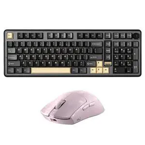 YUNZII B98 PRO Wireless Mechanical Keyboard (Black, Milk Switch), M2 Dual 8K Wireless Gaming Mouse (Pink) YUNZII B98 PRO Wireless Mechanical Keyboard (Black, Milk Switch), M2 Dual 8K Wireless Gaming Mouse (Pink)
