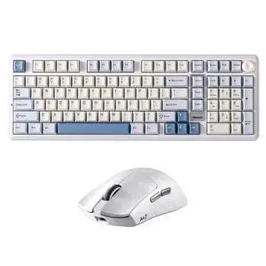 YUNZII B98 PRO Wireless Mechanical Keyboard (Blue, Candy Switch), M2 Dual 8K Wireless Gaming Mouse (White) YUNZII B98 PRO Wireless Mechanical Keyboard (Blue, Candy Switch), M2 Dual 8K Wireless Gaming Mouse (White)
