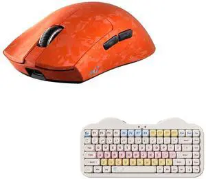 YUNZII M2 Dual 8K Wireless Gaming Mouse (Orange), C75 Wireless Mechanical Keyboard (Beige, Candy Switch) YUNZII M2 Dual 8K Wireless Gaming Mouse (Orange), C75 Wireless Mechanical Keyboard (Beige, Candy Switch)