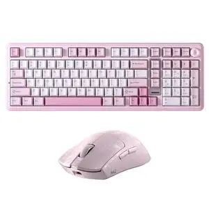 YUNZII B98 PRO Wireless Mechanical Keyboard (Pink, Milk Switch), M2 Dual 8K Wireless Gaming Mouse (Pink) YUNZII B98 PRO Wireless Mechanical Keyboard (Pink, Milk Switch), M2 Dual 8K Wireless Gaming Mouse (Pink)