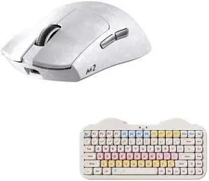 M2 Dual 8K Wireless Gaming Mouse (White) C75 Wireless Mechanical Keyboard (Beige, Milk Switch) M2 Dual 8K Wireless Gaming Mouse (White) C75 Wireless Mechanical Keyboard (Beige, Milk Switch)