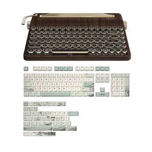 QL75 Wireless Typewriter Retro Mechanical Keyboard (Wood, Cocoa Cream V2 Switch),Spring Tea Keycap Cherry(Cherry Profile, Spring Tea) QL75 Wireless Typewriter Retro Mechanical Keyboard (Wood, Cocoa Cream V2 Switch),Spring Tea Keycap Cherry(Cherry Profile, Spring Tea)